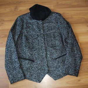 Gap Black and White Tweed Outer Jacket | Sz XL